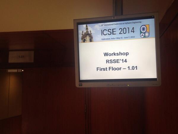 rsse's tweet photo. #rsse14 room is 1.01 in first floor #icse14 http://t.co/Cw5UvG2UGN