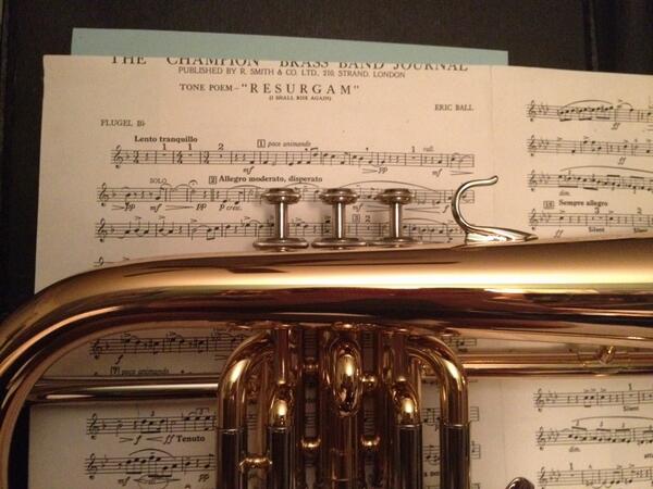 Practicing my flugel chops for a concert with the <a href="/gabrassband/">Georgia Brass Band</a> on June 26th...great music, great band!