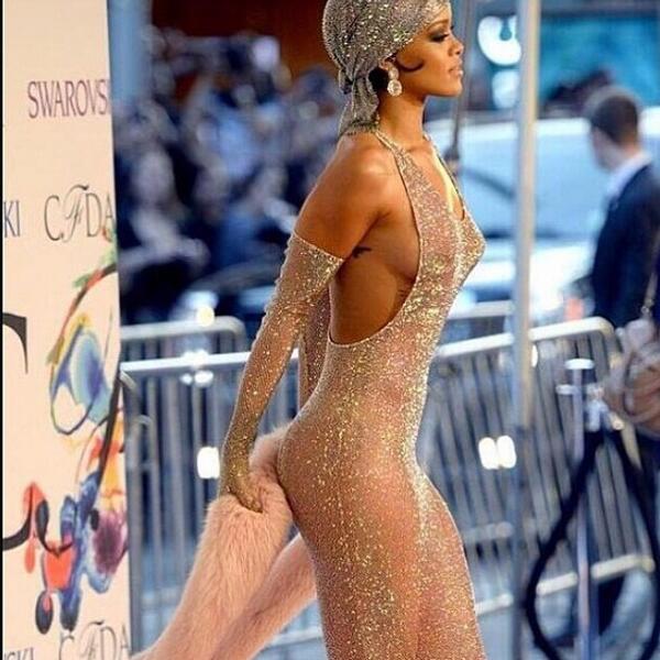 rihanna adam selman dress