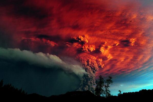 Puyehue Volcano, Chile. Photography by Claudio Santana.