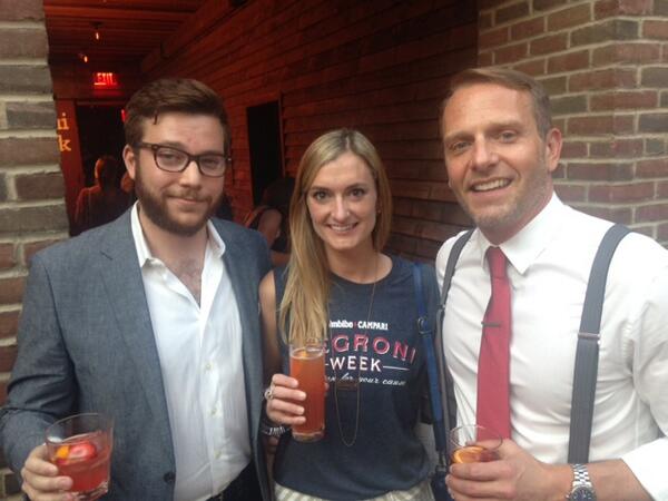 Father of #NegroniOClock <a href="/MattDuckor/">Matt Duckor</a> w <a href="/DaveKarraker/">Dave Karraker</a> + <a href="/katieburn/">katieburn</a> at <a href="/RefineryHotel/">Refinery Hotel</a> cc: <a href="/Campari/">Campari</a> <a href="/Imbibe/">Imbibe Magazine</a> #NegroniWeek