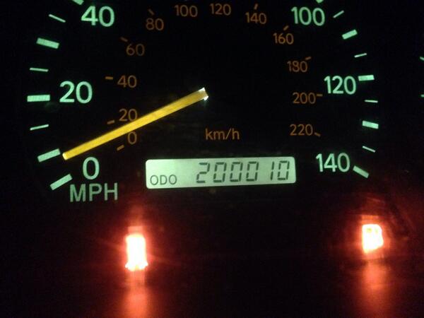 LukeSaidWhat's tweet photo. My car hit the 200,000 mile mark last night coming home from @LIVE105's #BFD2014 such an epic day to mark it! http://t.co/3OscJC9hXg