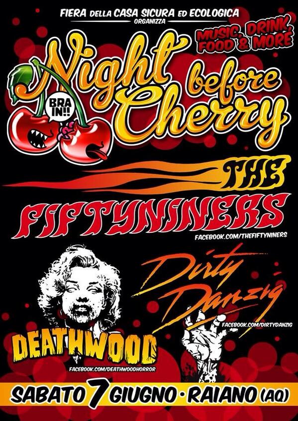 gildorock's tweet photo. Live #raiano horror psycho night #deathwood #thefiftyniners #dirtydanzig http://t.co/93ehhzlQti