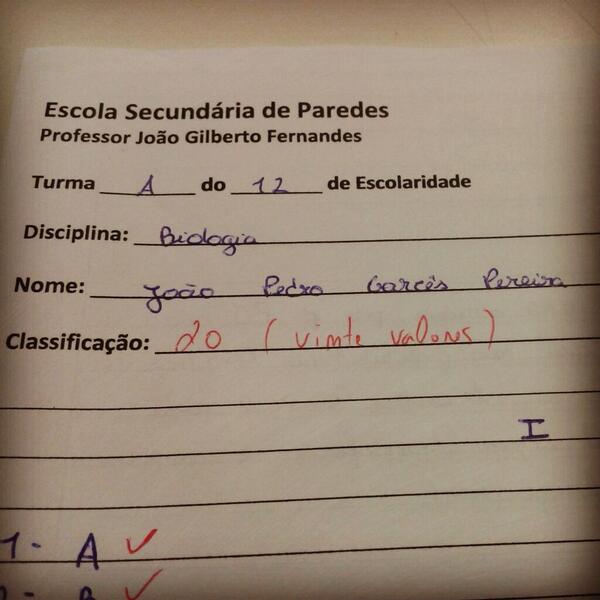 futsaladdicted's tweet image. Sempre sonhei com isto ;)
Dee me os parabéns :)
 #Biologia #LastTest #12A