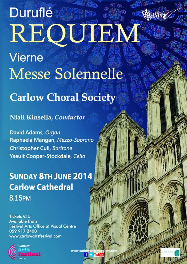 <a href="/CarlowChoralSoc/">CarlowChoralSociety</a> @EigseCarlow <a href="/kclr96fm/">KCLR 96FM</a> @aoicireland <a href="/RTElyricfm/">RTÉ lyric fm</a>