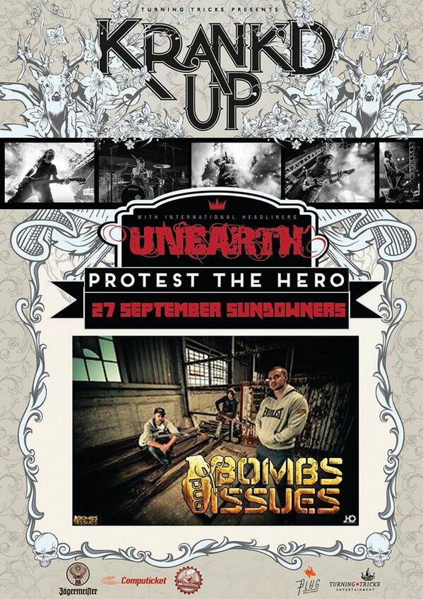 Its Official we will be sharing the stage with <a href="/ProtestTheHero/">Protest The Hero</a> and <a href="/Unearthofficial/">UNEARTH</a>  at Krank'D Up Festival!!