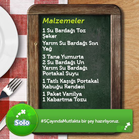Sence #5ÇayındaMutfakta ne hazırlıyoruz? Cevabı #5ÇayındaMutfakta etiketi ile paylaş, Solo’dan hediye paketi kazan!