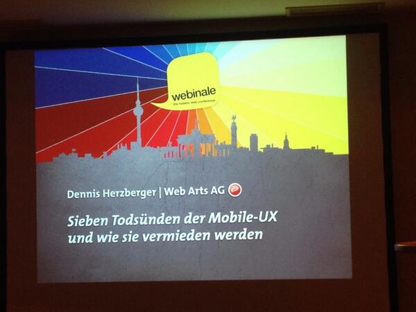 #webinale Sieben Totsünden der Mobile-UX und wie sie vermieden werden