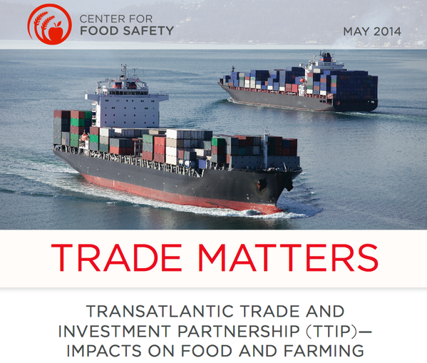 nancysuzyq's tweet photo. New report from @TrueFoodNow: #TAFTA (#TTIP) would undermine @food safety regs http://t.co/Sqhpw6Uc3D. #NoGMO #Ag http://t.co/JznwlV2RVn"