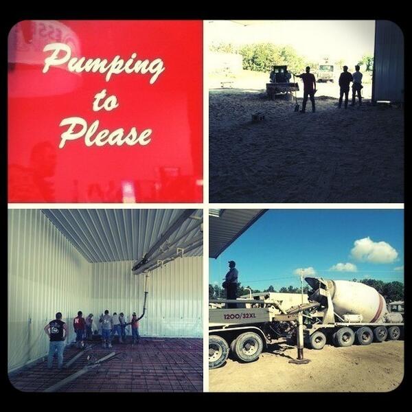 Had our new pumper stretched out on an inside pour yesterday! #pumpingtoplease