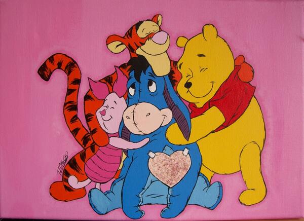 TLC_Craftwork's tweet image. #winniethepooh #handmade #canvas #painting. Great #gift idea. Want a #personalised painting? Message for info. #TLC