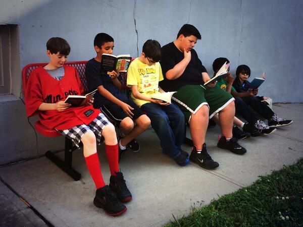 NLDeStefano's tweet image. ELA all day. #randomactsofreading @MineolaMS1