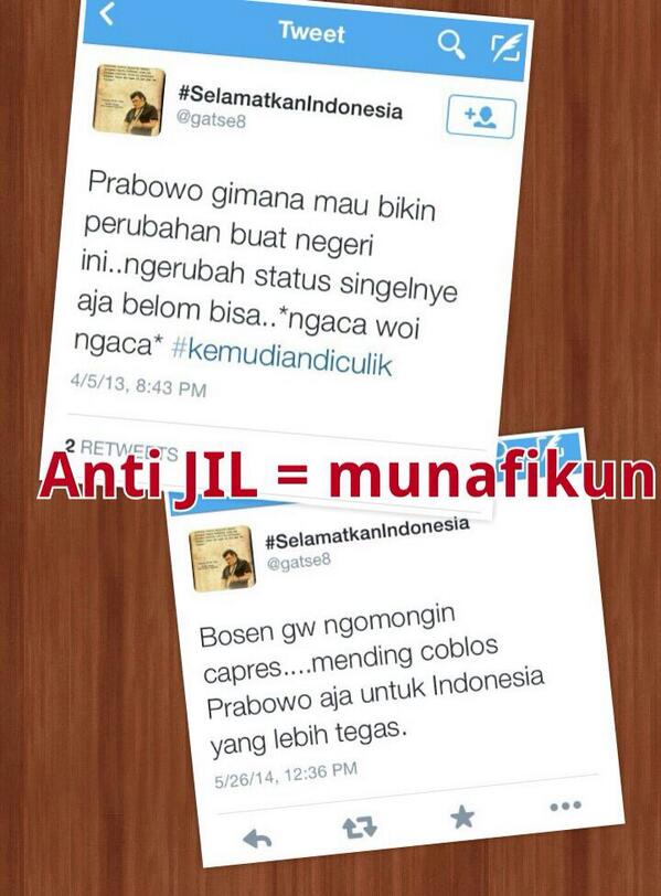 RS_7117's tweet photo. Jilatan ala kecoa #IndonesiaTanpaJIL - @gatse8 RT @absolutia: cc @Prabowo08 @Gerock_99 @tidvrberjalan #PenjilatItuPks http://t.co/MpUTh79mLI