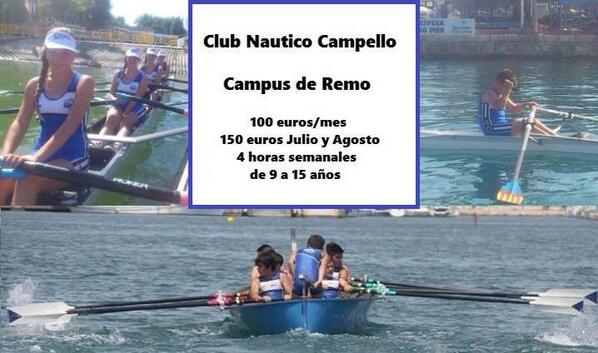 Campus de verano de Remo! No te quedes sin tu plaza! <a href="/FREMOCV/">Federación de Remo de la Comunitat Valenciana</a> <a href="/ElCampelloJove/">El Campello Jove</a> <a href="/CampelloTurismo/">El Campello Turismo</a> <a href="/costablancaorg/">Turismo Costa Blanca</a>