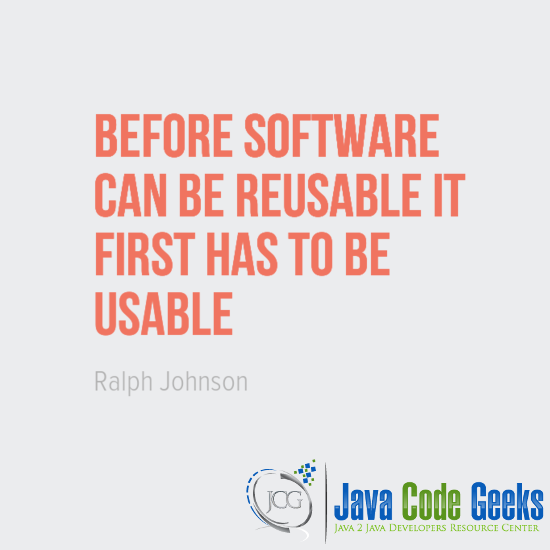 javacodegeeks's tweet photo. Before software can be reusable it first has to be usable -Ralph Johnson #programming #BeAGeek http://t.co/bzVySi5U7b http://t.co/hy56GMqNgv