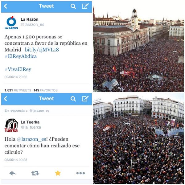 tarambanarules's tweet photo. @la_tuerka @larazon_es #ElReyAbdica #IIIRepublica #periodismo http://t.co/wNmKnLWuD7