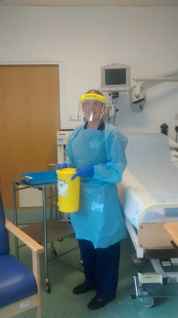 Our research nurse getting ready to vaccinate the latest patient to join our MVA trial for EBV-associated cancer.