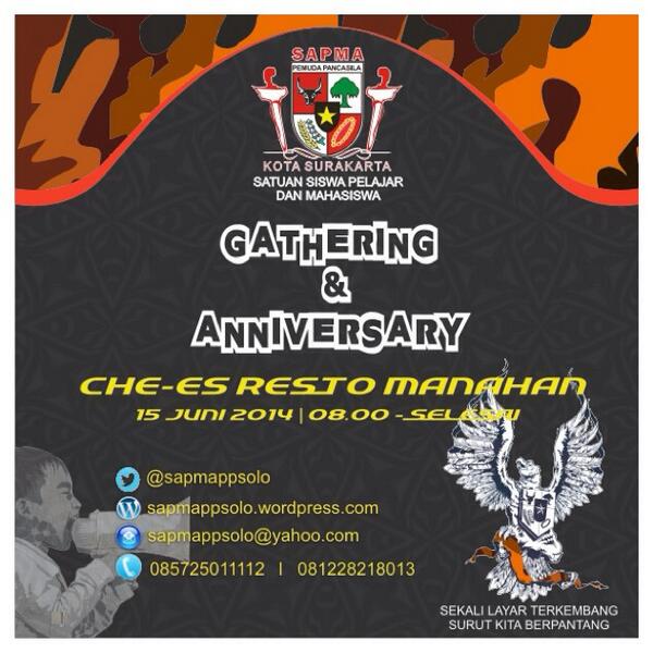 Mari bergabung dan berpartisipasi bagi para pelajar dan mahasiswa di Solo. Open registrasion Sapma PP Solo