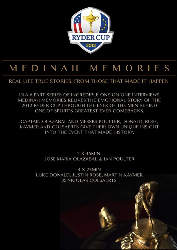 LaceSportsEnt's tweet photo. Miracle at Medinah - The Behind the Scenes Story, EXCLUSIVE interviews through the eyes of the men who made it happen http://t.co/3GSsVe0NYS