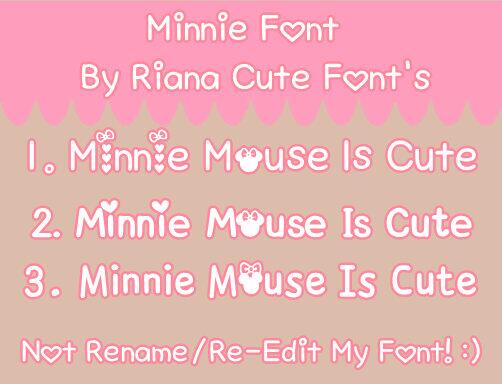 LilisFonTheme's tweet photo. MinnieMouse Font By Riana Rioritaa >3 minat ? Just dm sist cantikk http://t.co/nJCLRcjcCM