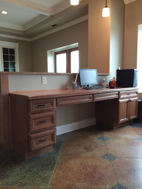 WeDoKitchensPA's tweet photo. Our reception desk! #WellbornCabinets #WeDoKitchens #Waynesboro #PA #Hagerstown #MD #HardwareResources http://t.co/vMlU20wsQi