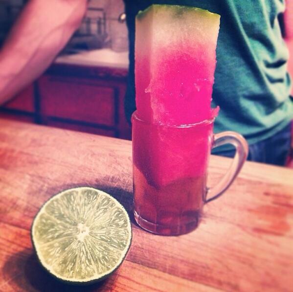 WitkemHouse's tweet photo. how we're doing summer #whiskeyandwatermelon http://t.co/t8OPHx35X1