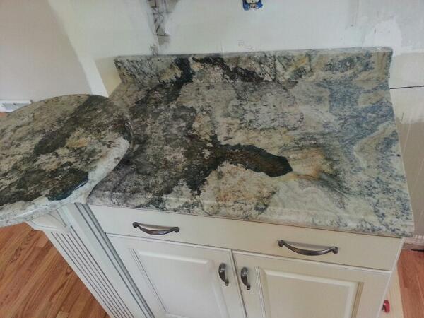 ReflectionsofNC's tweet photo. Sweet looking granite!!! Thanks Teri for allowing us to give you new granite countertops!!! http://t.co/QpCvRqWQVR