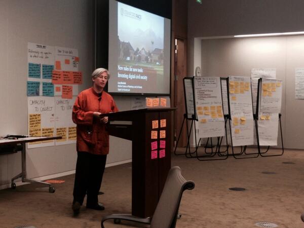 GuideStarUSA's tweet photo. RT @jacobcharold: Lucy Berholz (@p2173) talks data governance and civil society at #mfglive --> http://t.co/mVjmK6Or0u
