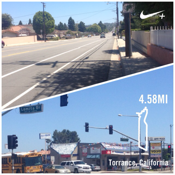 CoachJoey247's tweet photo. Long walk w/ blisters on my feet as my reward. 😜 I just ran 4.58 mi with Nike+. http://t.co/ezWl6zBqUJ #nikeplus http://t.co/CeowMIEg7H