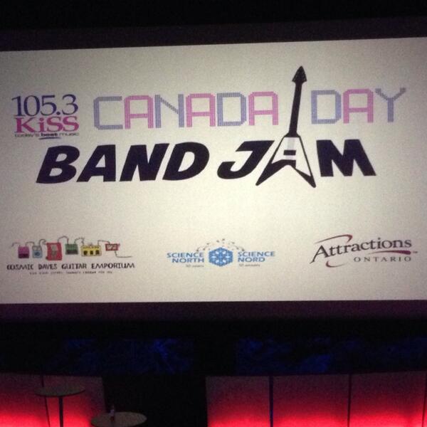 IMAXguy's tweet image. Working Canada Day band Jam auditions at Science North. Great talent, good luck to everyone.