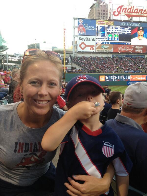 IAmJChappy's tweet photo. Loving his first Indians game #TribeTown http://t.co/TwFmvJ8Sdi
