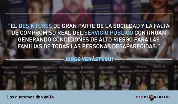 PazRevolucionMx's tweet photo. .@JorgeVerastegui nos cuenta que familias de desaparecidos padecen desinterés de la sociedad http://t.co/YNWze5N7ov http://t.co/EF6YrCd3Yb