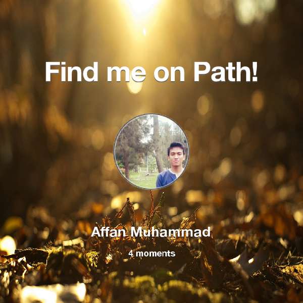 muham731's tweet photo. Find me on #Path now! Go to: http://t.co/vLyZfqzrcK! #thepersonalnetwork http://t.co/iKvKTZgxkr