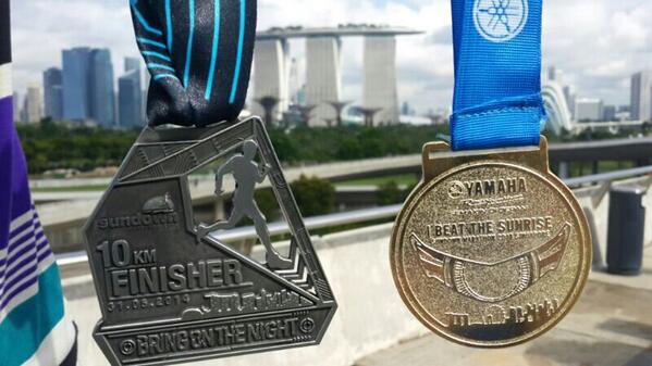 glowrun_ina's tweet photo. @YamahaIndonesia @glowrun_ina #team medals for #sundownmarathon http://t.co/wpibyy0Iok