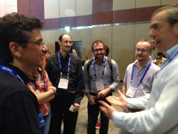 A group of Italians around PC cochair Gerardo trying to grasp the secret to pass the reviewing process of #icse2015