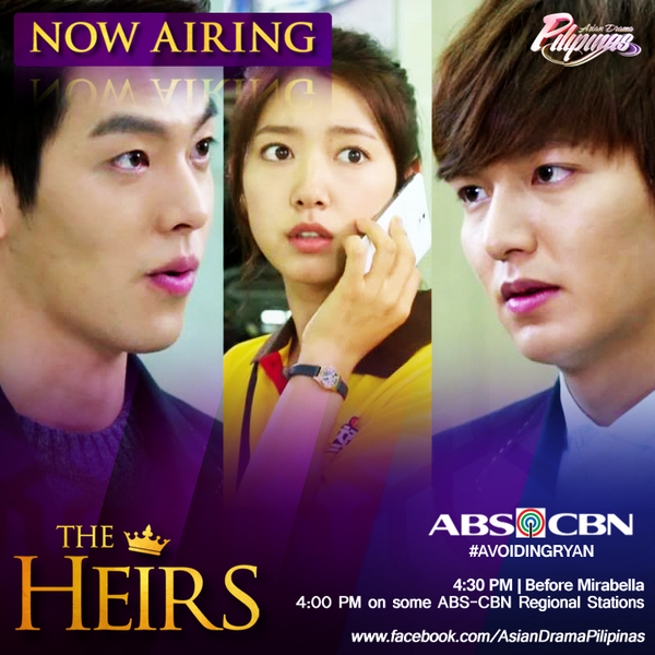 ADPilipinas's tweet photo. RT kung nanunuod ka ng The Heirs ngayon!

Wag kalimutan ang hashtag for today: #AvoidingRyan #TheHeirs #RyanKim http://t.co/1Oj1LkIRZI