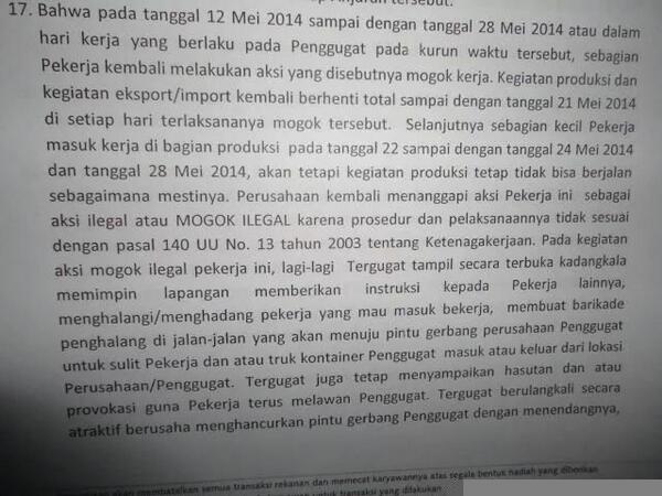 fudinJr_'s tweet photo. PHK tanpa pesangon, diminta mengganti kerugian perusahaan Rp. 53 Milyar #syawal #nitori_indonesia http://t.co/cHci2a2IpH
