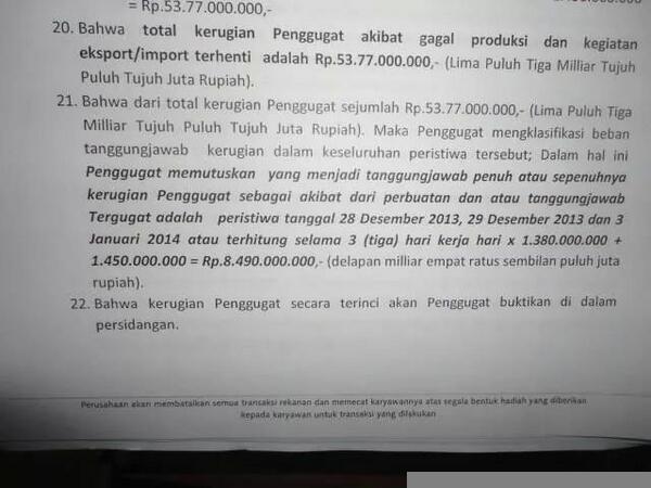 fudinJr_'s tweet photo. PHK tanpa pesangon, diminta mengganti kerugian perusahaan Rp. 53 Milyar #syawal #nitori_indonesia http://t.co/smvKq60YwD