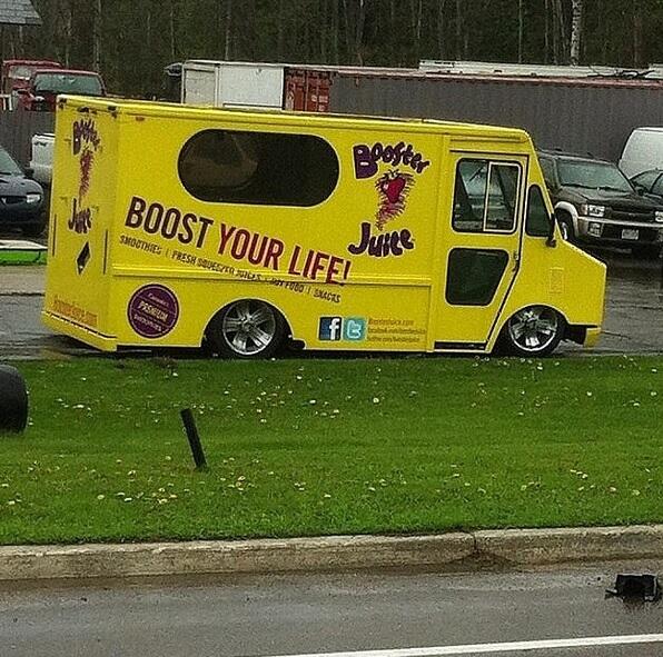 boosterjuice's tweet photo. The Booster Juice ride could be coming to your 'hood soon RT for a chance 2 win a $50 #Booster Juice giftcard http://t.co/W94CHXkaPo