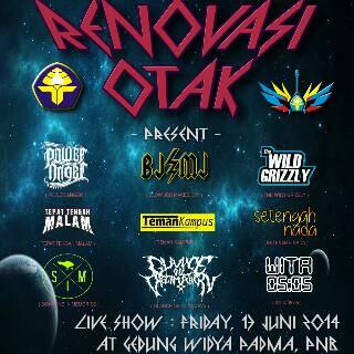 Next gigs, "RENOVASI OTAK" on 13th June 2014 at Gedung Widya Padma, Politeknik Negeri Bali, Jimbaran.. See you guys