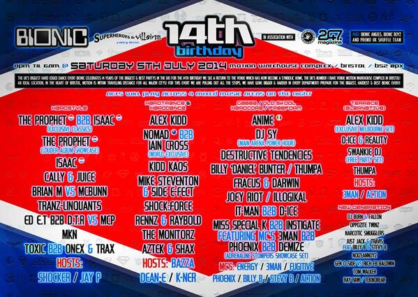 bionicevents's tweet image. #bionic14 tickets selling fast .. Get yours online here &amp;gt;  tickettailor.com/checkout/view-… 

@CallyandJuice @BrianMVsMcBunn