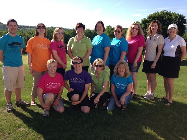 pgmfcu's tweet photo. Our staff is ready for the 3rd Annual Golf Tournament to benefit St. Joseph's at Stonehedge. #uniteforgood http://t.co/SG8TgHnc9Z
