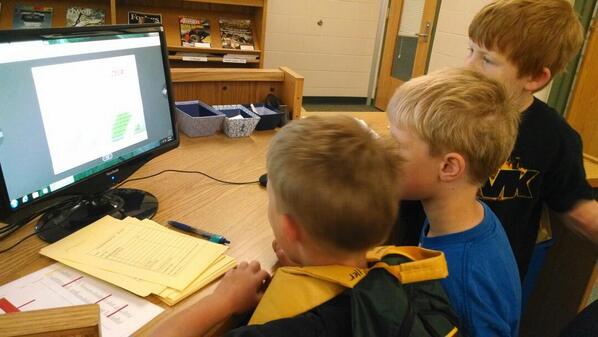 NPLMCgrassl's tweet photo. 3 visitors listening to books through myON.  Check it out for the younger readers.  #Reading is fun @npsdlms http://t.co/G0abizFkiU