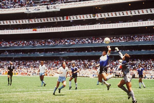 WC86: Replays show that Diego Maradona punched the ball into the net for his first goal bbc.in/1x5qcK5