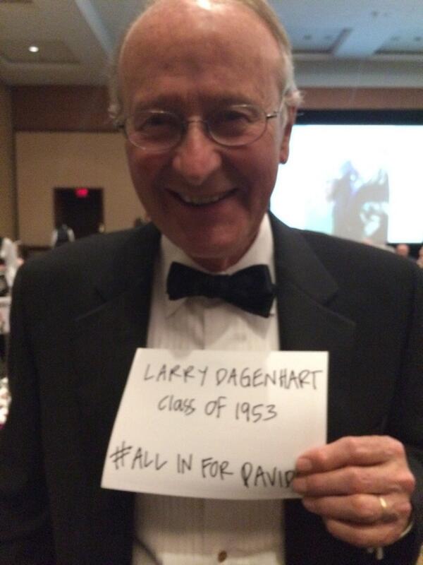 stglaser's tweet image. Who's #AllinforDavidson? Larry Dagenhart '53, that's who!