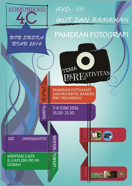 infoPKU's tweet photo. #eventPKU Ramaikan Pameran fotografi &amp; ngumpul bareng @NBCPekanbaru 6-7 Juni di Mentari Cafe http://t.co/zB8q1aPi10