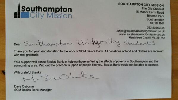 LyndonNewins's tweet image. A big thanks to everyone who got involved and donated to @SotonComKitchen last week. It's all gone to a great cause!