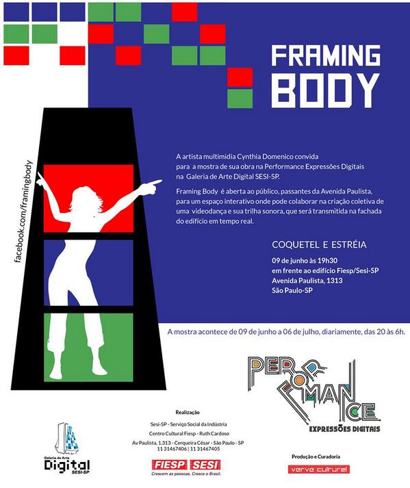 _MUDA's tweet photo. Convidamos vc para o Framing Body, produção @_MUDA. Segunda, 9/06, 19h30 - Av. Paulista, 1313 - Centro Cultural Fiesp http://t.co/wq2pIwzZcl