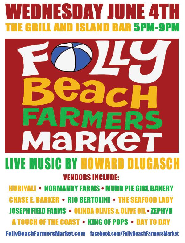 It's a great afternoon on #FollyBeach for a farmers market...hope to see you at 5 p.m.! #chs #lowcountry