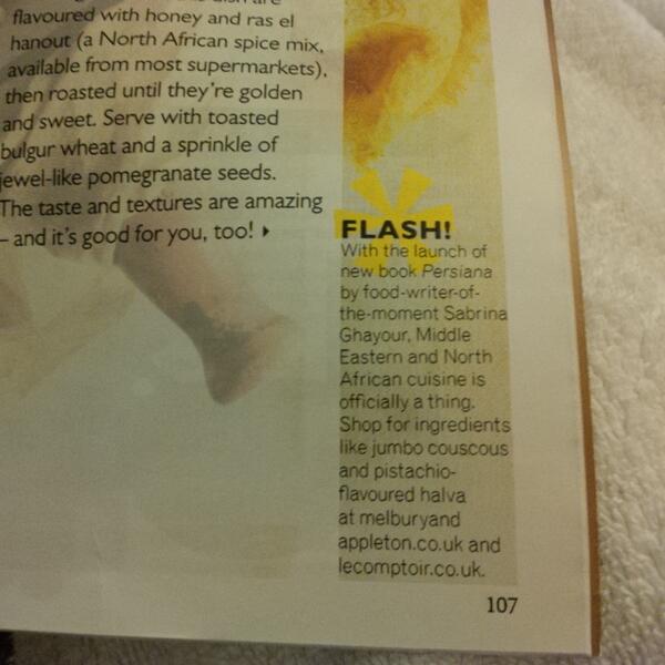 R_Lewees's tweet photo. A little mention in @Grazia_Live for the lovely @SabrinaGhayour! Hope the book is going well! xx http://t.co/Aw5RbW5PxZ